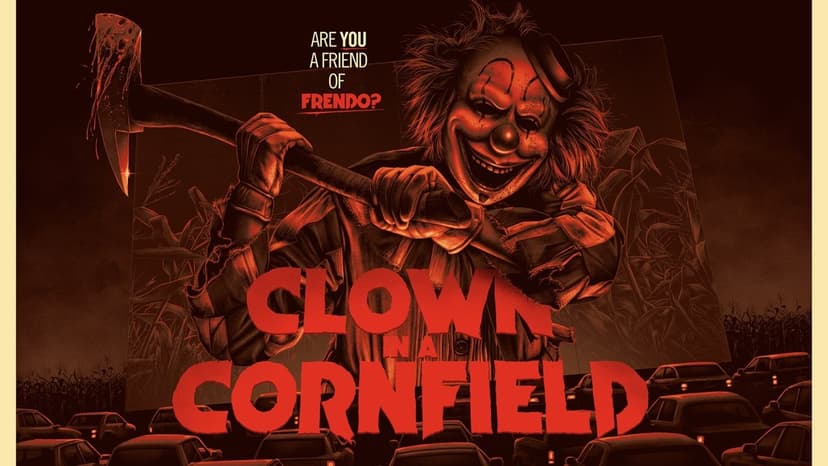 Clown in a Cornfield Backdrop
