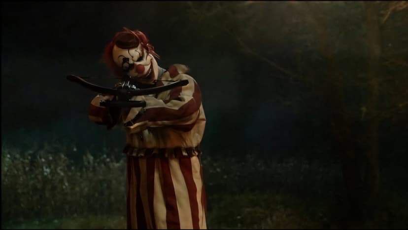 Clown in a Cornfield Backdrop